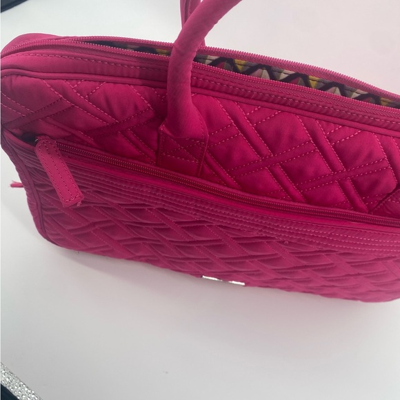 Vera Bradley | Pink Laptop Bag | Over the Shoulder or Handheld | Chain Accents | - Picture 5 of 10
